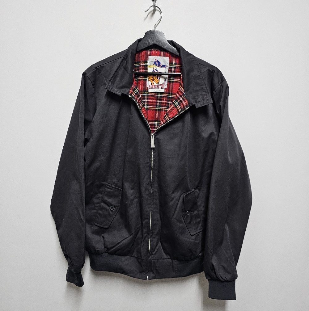 Harrington Classic Tartan Lined Bomber Jacket Gray XL